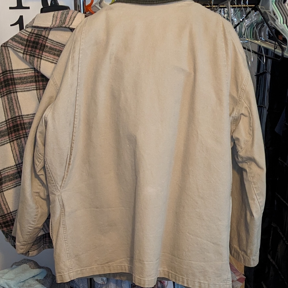 Vintage L.L. Bean Barn Coat / Field Jacket with Wool Lining XL